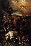 Domenico Tintoretto Tancred Baptizing Clorinda Spain oil painting artist